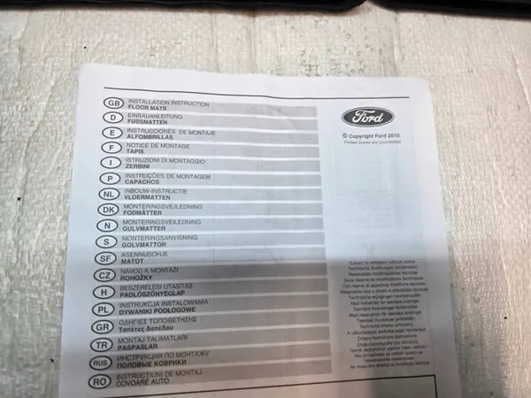 Gummimattor fram OEM 2727746 - Begagnad image 5