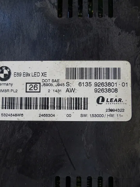 Module Commande Éclairage BMW OEM 9263801 - Occasion image 3