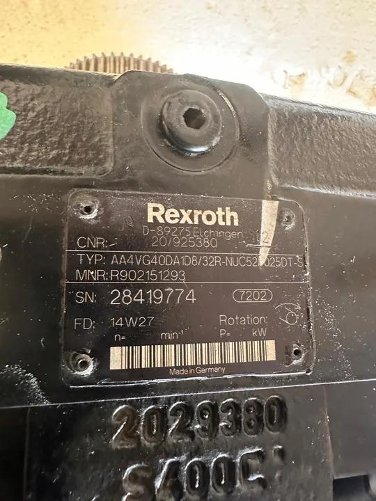 Pompe hydraulique Rexroth AA4VG40DA1D8/32R-NUC52F025DT-S image 6