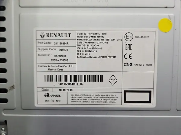 Radio Dacia Sandero II OEM 281156864R Usado image 4
