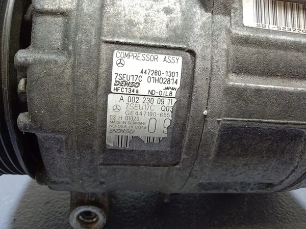 MERCEDES S-CLASS W221 3.5 V6 COMPRESOR A/C A0022300911 image 3