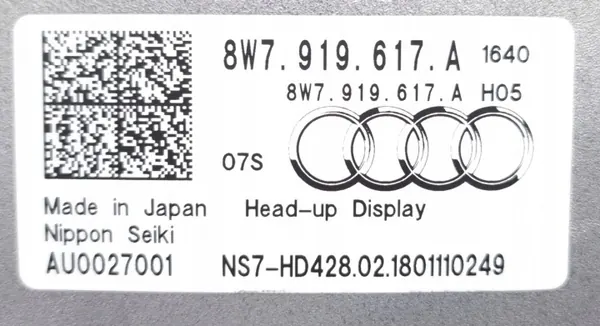 Head-Up Display OEM 8W7919617A för Audi A5 8W F5 image 9