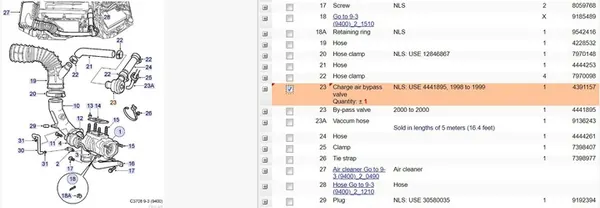 Válvula de vácuo SAAB 9-3 4391157 image 5