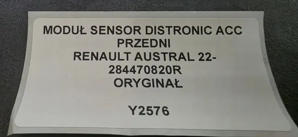 Sensor radar dianteiro OEM 284470820R para Renault image 3