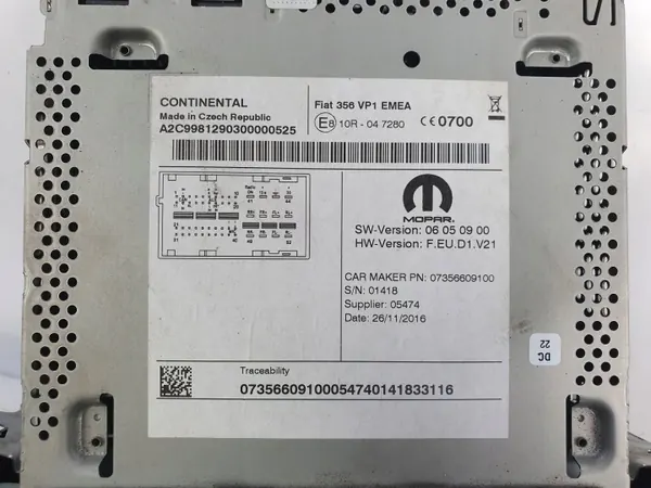 Radio 07356609 Fiat Tipo II Occasion OEM image 3