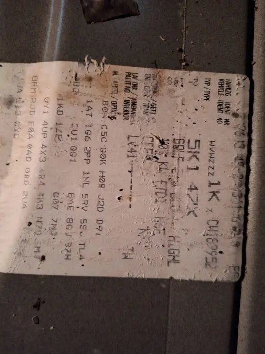 Vänster Bakdörr VW Golf VI 08-13 HB image 2