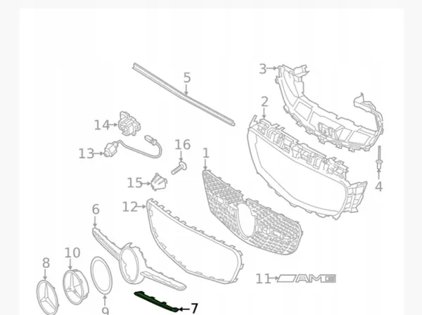 MERCEDES CLASSE E 238 C/A GRIGLIA CROMATA AMG image 6