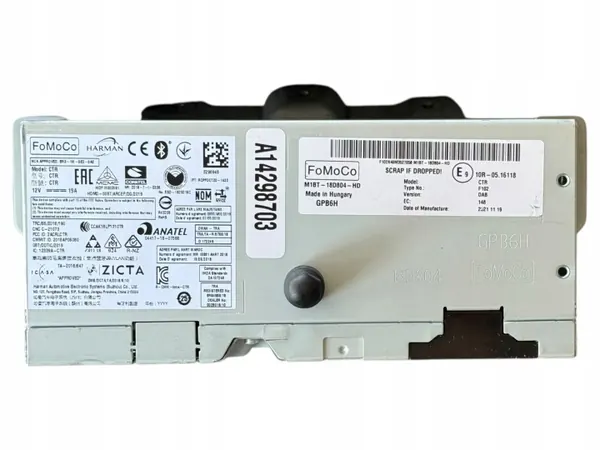 Radio Navigatie Lezer Ford Fiesta MK8 2022 OEM M1BT-18D804-HD image 2