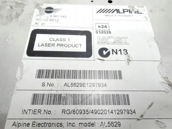 Rádio Navegação MINI COUNTRYMAN R60 OEM 9361143 image 9