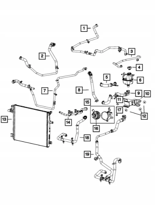 Durite d'entrée radiateur OEM 68280788AC pour Jeep Wrangler image 4