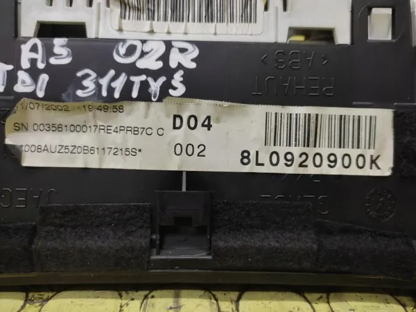 Cuadro Audi A3 8L 1.9 TDI OEM 8L0920900K image 8