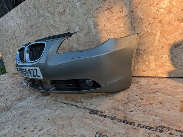 Paraurti anteriore BMW Serie 5 E60 E61 2003-2007 PDC Nero 668 image 3