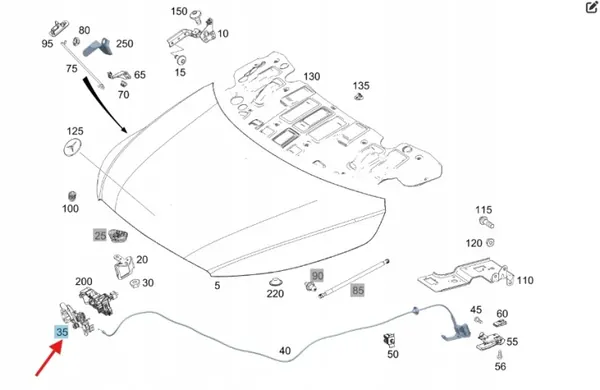 Fecho capô Mercedes VITO W447 OEM 4478800060 image 4