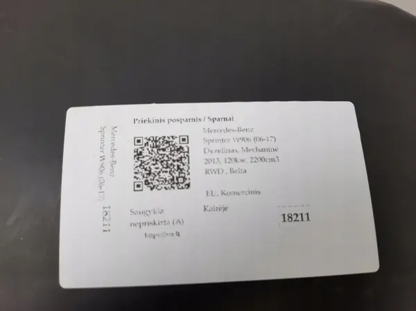 Mercedes-Benz Sprinter W906 2013 Främre vänster skärm image 5