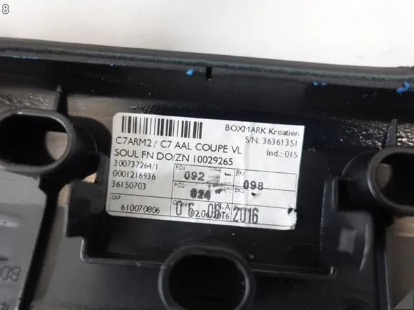 OEM 66516838 Armstöd Audi A7 Vänster Framdörr Läder image 9