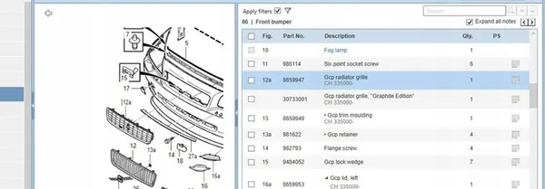 Rejilla VOLVO S80 I 8659947 image 8
