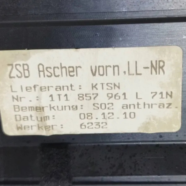 Cendrier Volkswagen Touran OEM 1T1857961L - Occasion image 9