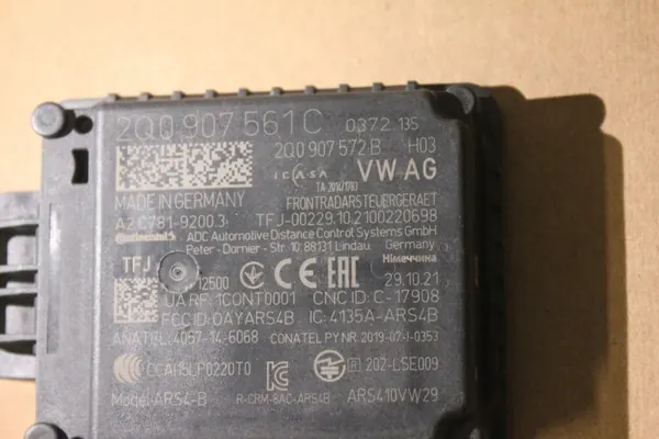 Continental Frontradar OEM 2Q0907561C/2Q0907561M image 3