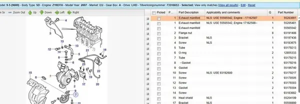 Turbocharger SAAB 9-5 (YS3E) 1.9L diesel 2006 55565542 image 7