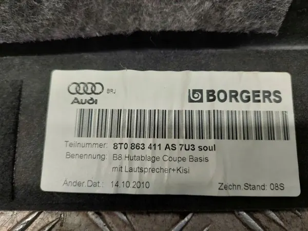 Audi S5 bakre bagagehylla OEM 8T0863411 - Begagnad image 3