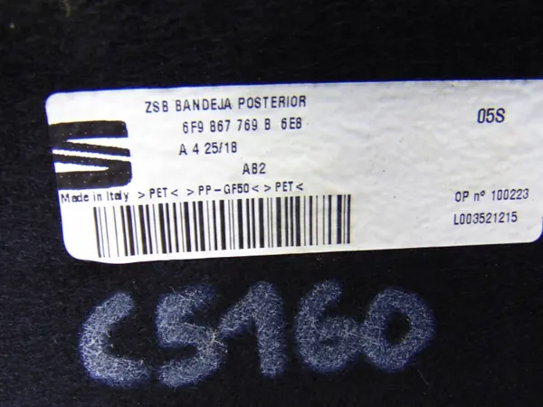 Étagère de coffre arrière SEAT Arona OEM 6F9867769B image 5