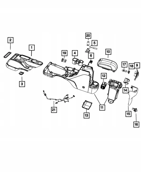 Insert Porta-copos Jeep Wrangler JK OEM 68193244AA image 4