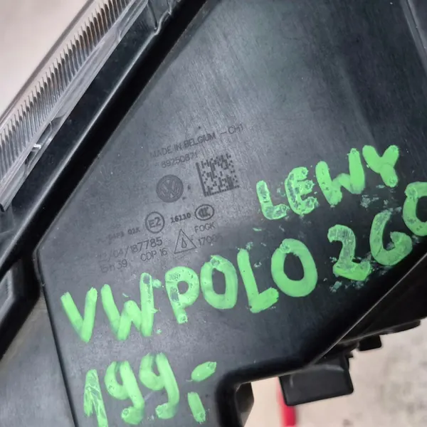 VW POLO VI 6 2G 17-21 Farol Halógeno Esquerdo 2G0941661A image 3