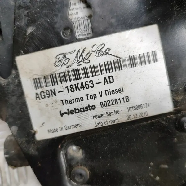 Webasto Lämmityslaite Ford S-Max Mondeo AG9N-18K463-AD image 5