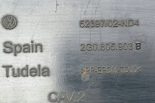 VW POLO VI 2G 2017 Framskärm Spoiler 2G0805903B image 7