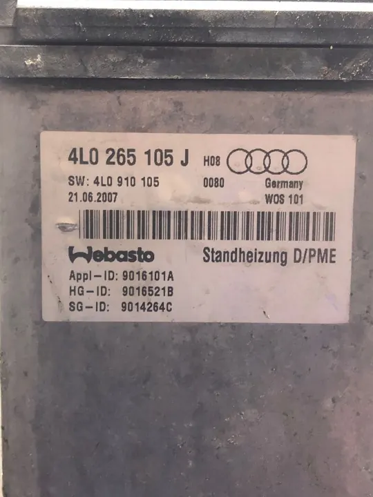 Audi Q7 4L parkeerstandverwarming OEM 4L0265105J image 10