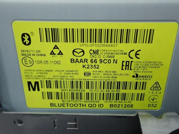 Radio Navigation OEM BAAR669C0N pour Mazda 6 III image 5