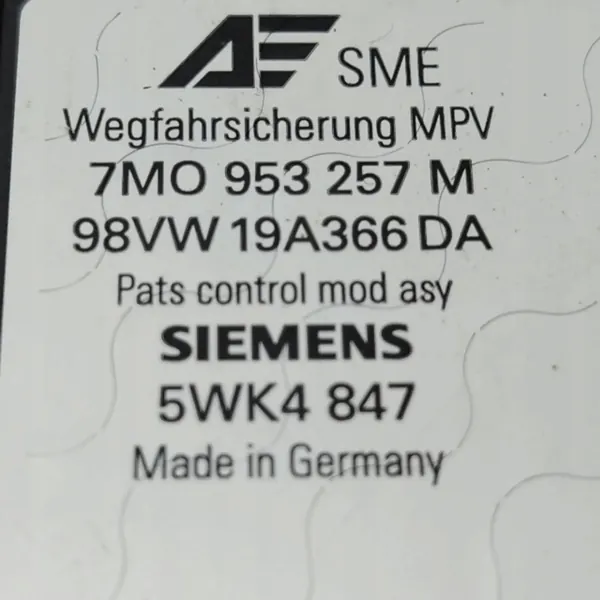 Module d'immobilisation OEM 7M0953257M pour VW Sharan image 8