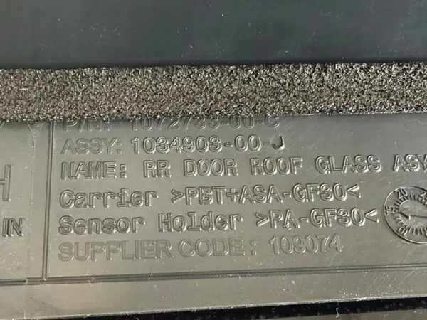 Vitre Portière Arrière Droite Tesla Model X OEM 1034903-00-Q LLU image 9
