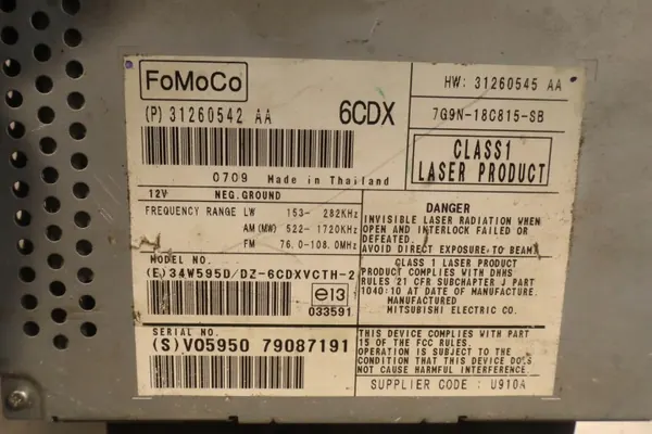 Volvo CD-soitin OEM 31260542AA S80 II, V70 III, XC60 image 4