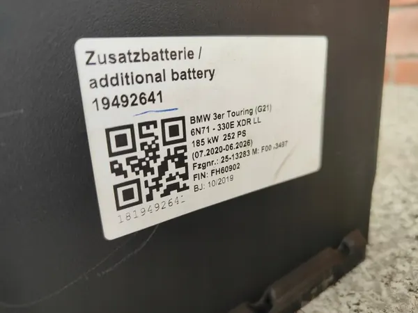 BMW OEM 9381845 AGM Accu 12V 60Ah 660A Gebruikt image 5