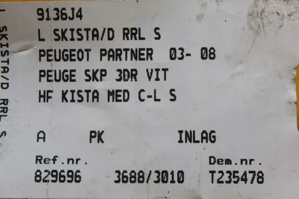 Fram Höger Dörrlås Peugeot Partner II Citroen Berlingo image 10