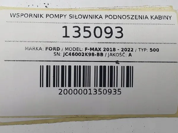 Ohjaamonnostopumpun Tuki Ford F-MAX 500 JC46002K98BB image 5