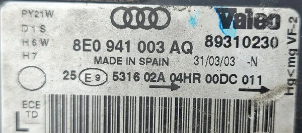 Audi A4 B6 Faro Xenón Izquierdo D1S 8E0941003AQ image 6