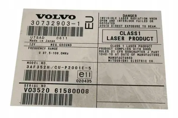 Changer CD Volvo OEM 3AF352E pour XC70 2.4L Diesel image 10