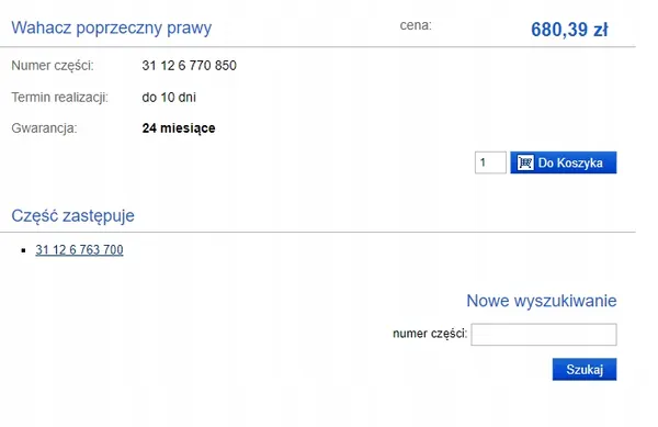 Braccio di Controllo Inferiore BMW, Destro OE 3112 6 763 700 image 8