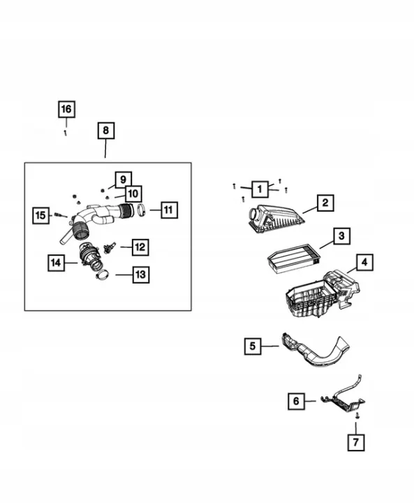 Luftfiltergehäuse OEM 68409874AB für Wrangler JL 2.0T image 3