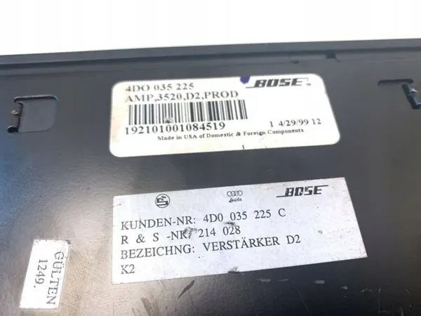 Bose-radiolaitteen vahvistin Audi OE 4D0035225C - Käytetty image 4