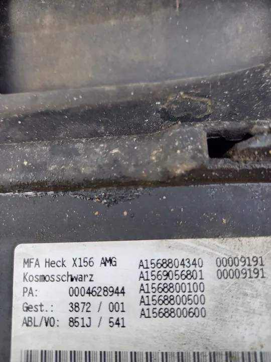 Cubierta inferior del parachoques trasero Mercedes GLA X156 AMG A1568804340 image 3