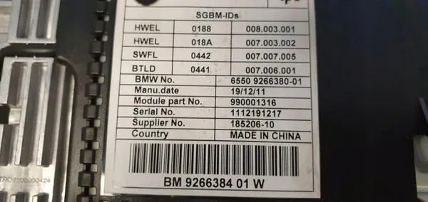 Écran navigation BMW 5 F10 OEM 990001316 Occasion image 3
