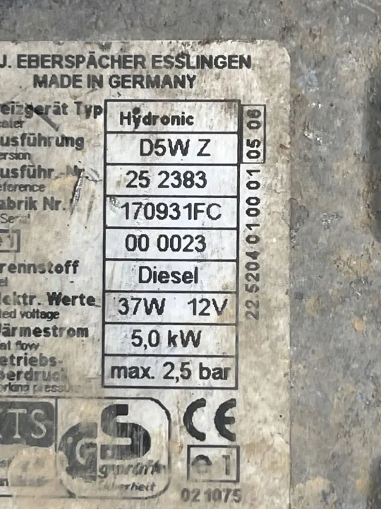 Lämmityslaite (Webasto) Mazda 5 2006 OEM DRA89804 image 3