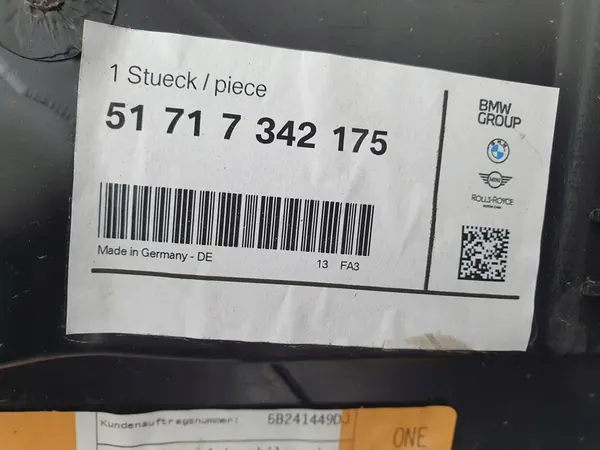 BMW X1 F48 Left Front Wheel Arch 9879265 51717342175 image 5