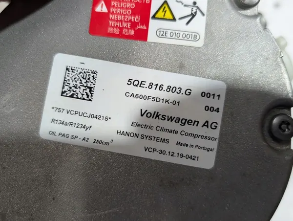 Compressore Aria Condizionata VW Golf VII 5QE816803G image 5
