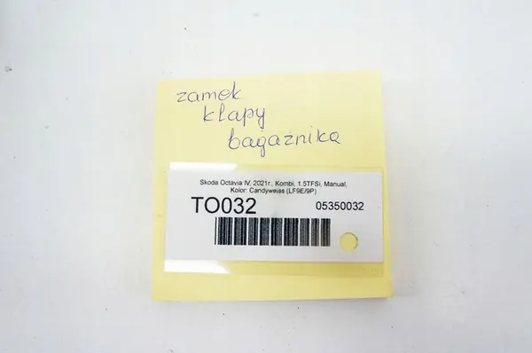 Skoda Octavia IV Baklucka Lås TO032 654827505 image 5