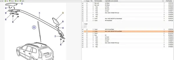Capa traseira direita da buzina Saab 9-3 Estate 32022075 image 5