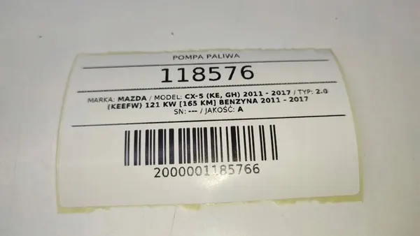 Bomba de combustible flotador 2.0B Mazda CX-5 I PE01-1335X image 5